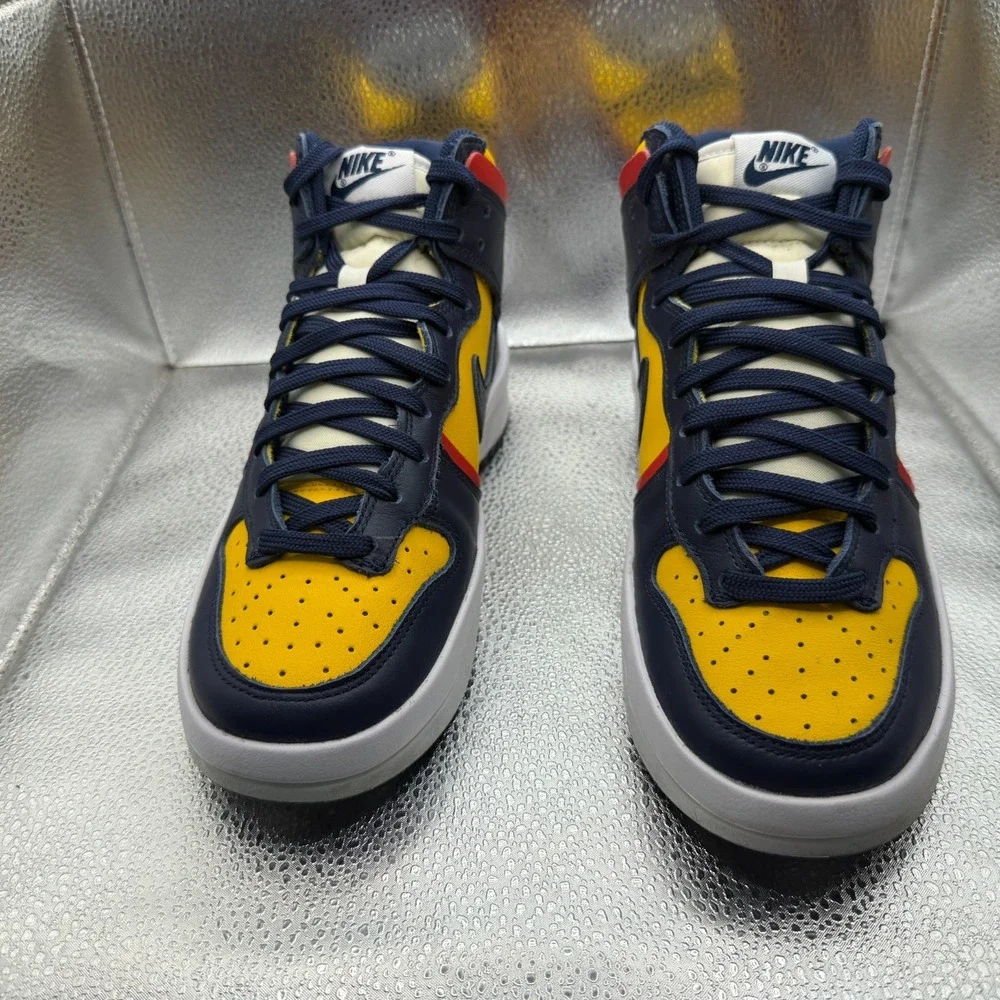 Size 8 Nike‎ Dunk High Up Rebel Michigan Yellow Black Woman Sneakers DH3718-701